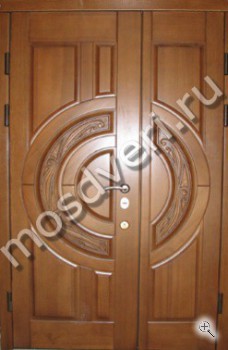Парадная дверь в дом двустворчатая с отделкой МДФ - купить от производителя Мосдвери Парадная дверь в дом двустворчатая с отделкой МДФ
