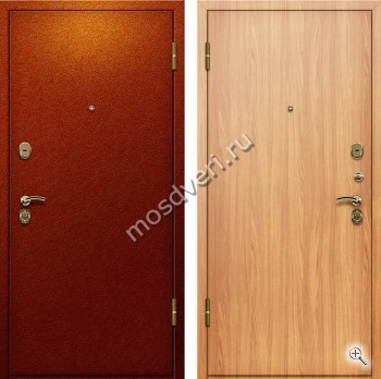 Дверь с напылением из порошка и ламинатом миланский орех внутри - купить от производителя Мосдвери Дверь с напылением из порошка и ламинатом миланский орех внутри