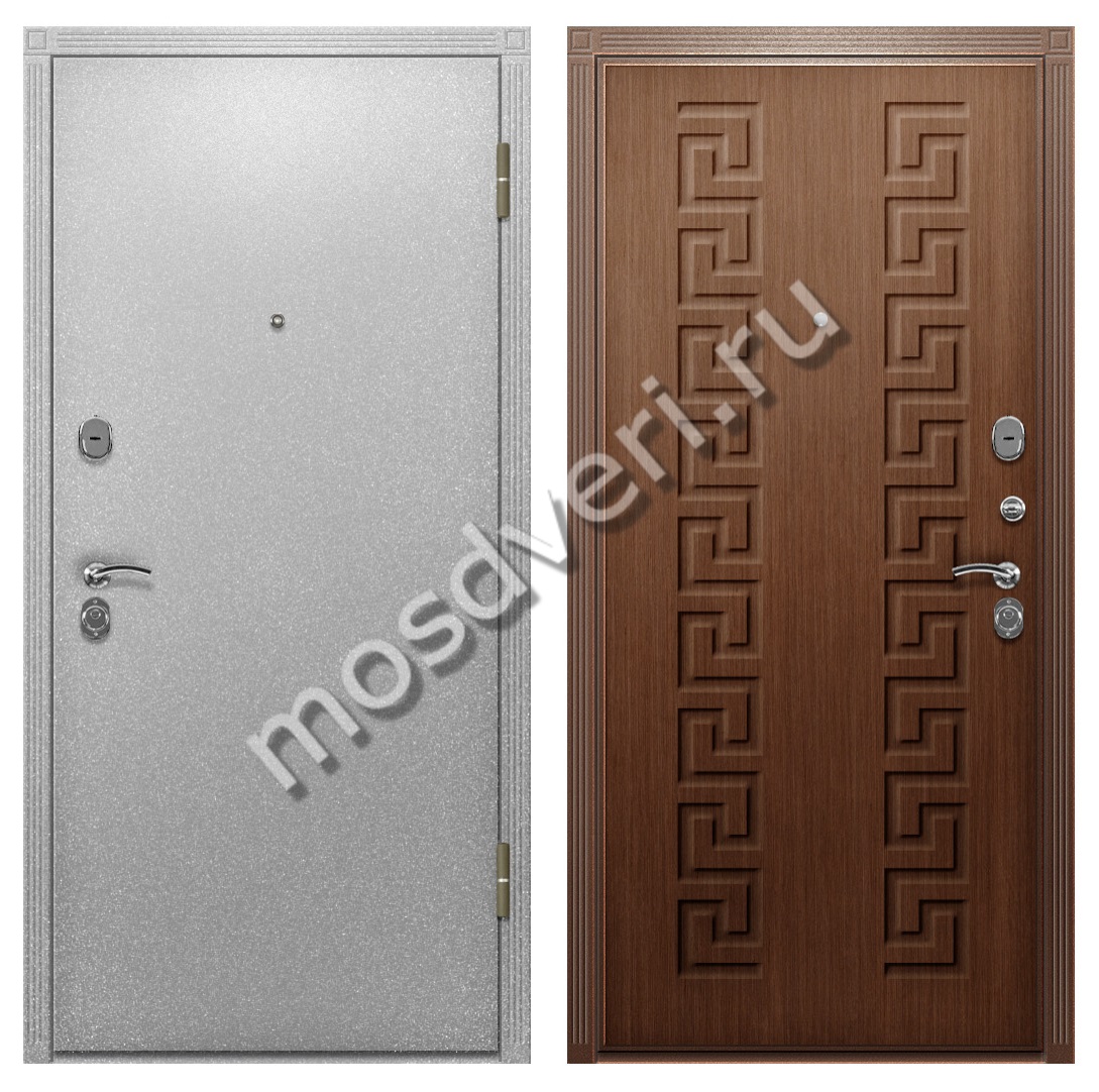 Серая дверь с порошковым напылением в квартиру или дом TD-155 - купить от производителя Мосдвери Серая дверь с порошковым напылением в квартиру или дом TD-155