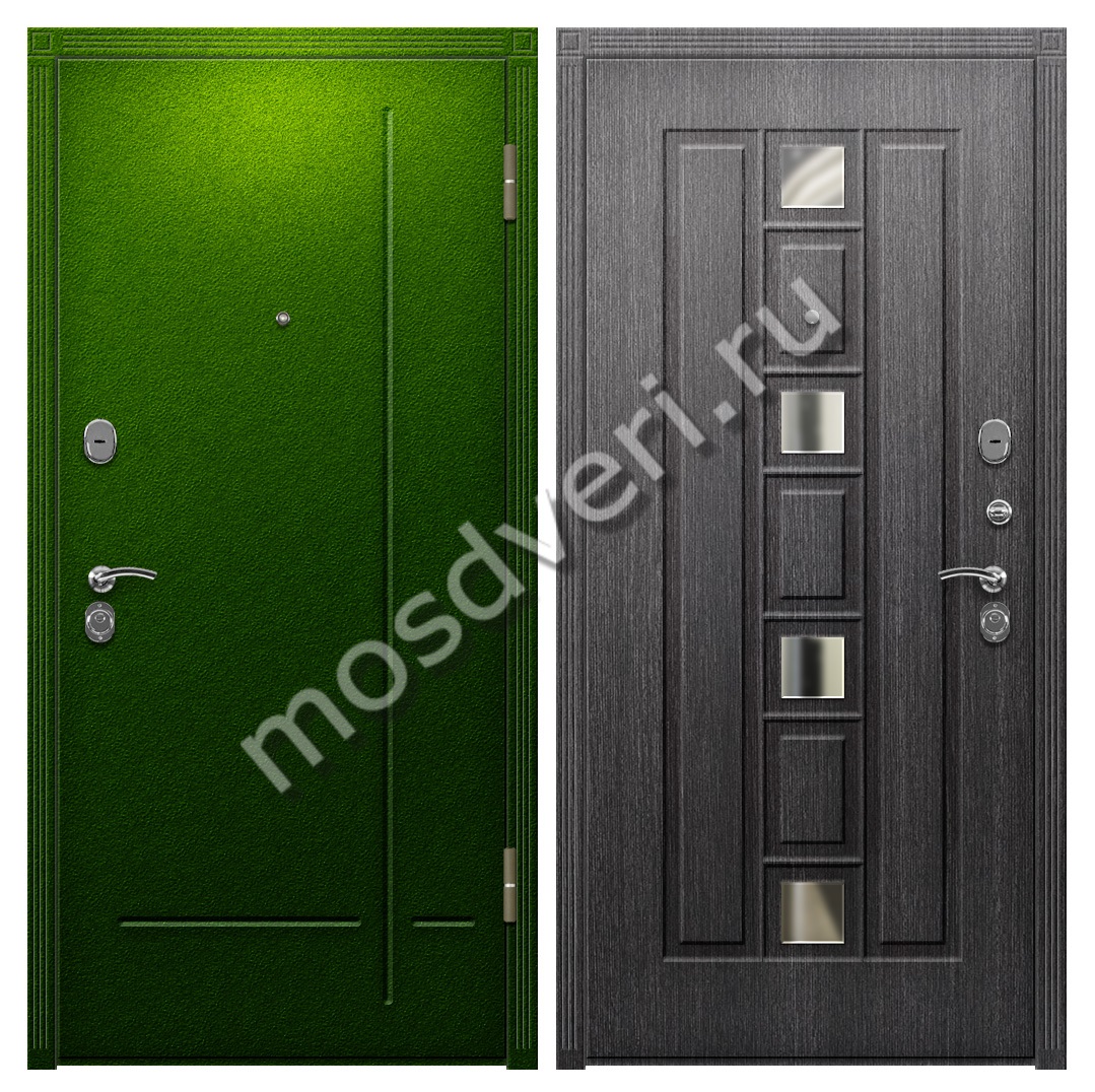 Терморазрывная входная дверь с зеркалом, шумоизоляцией и стеклом TD-75 - купить от производителя Мосдвери Терморазрывная входная дверь с зеркалом, шумоизоляцией и стеклом TD-75