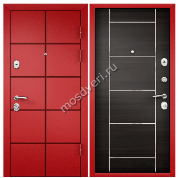 Красная входная дверь в квартиру KVD-31 - купить от производителя Мосдвери Красная входная дверь в квартиру KVD-31