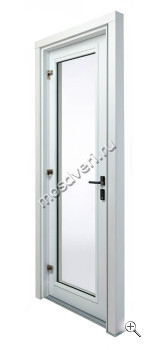 Белая входная дверь со стеклом большим БДД-012 - купить от производителя Мосдвери Белая входная дверь со стеклом большим БДД-012