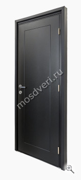 Металлическая входная дверь черная в квартиру ЧДД-011 - купить от производителя Мосдвери Металлическая входная дверь черная в квартиру ЧДД-011