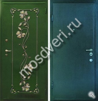 Металлическая дверь с ковкой и порошковым напылением - купить от производителя Мосдвери Металлическая дверь с ковкой и порошковым напылением